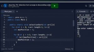 Java DSA 78 • Selection Sort • Arrange in descending order using bubble sort in Java •