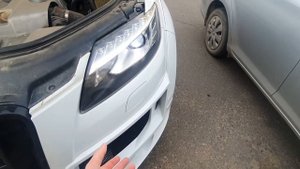 Ремонт на коленке омывател фары Audi q7