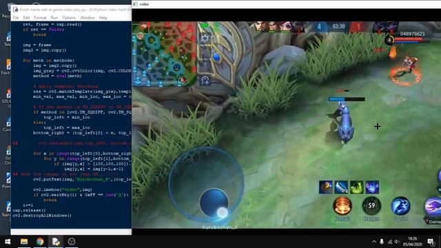 Opencv Python - Text replace and template matching Video