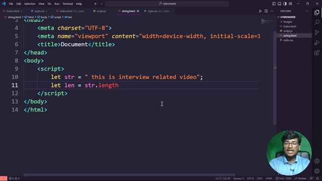 how many bits or bytes in this string | Programming question | Deepak Sir