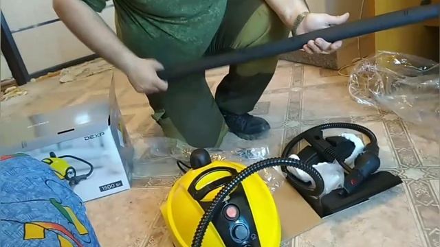 Пароочиститель DEXP SCF-1000H распаковка смотреть онлайн