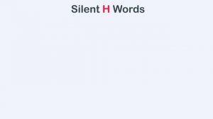 Silent Letters in English (A-Z) - List of All Words With Silent Letters