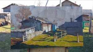 Владимир Пентюх заслуженный художник России  на этюдах