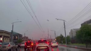 Во время грозы молния ударила в телебашню в Иркутске.