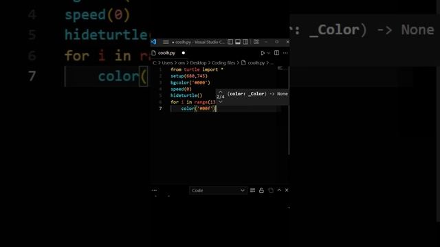 Python Turtle Graphics | Python Coding #python #pythontutorial #codingstatus