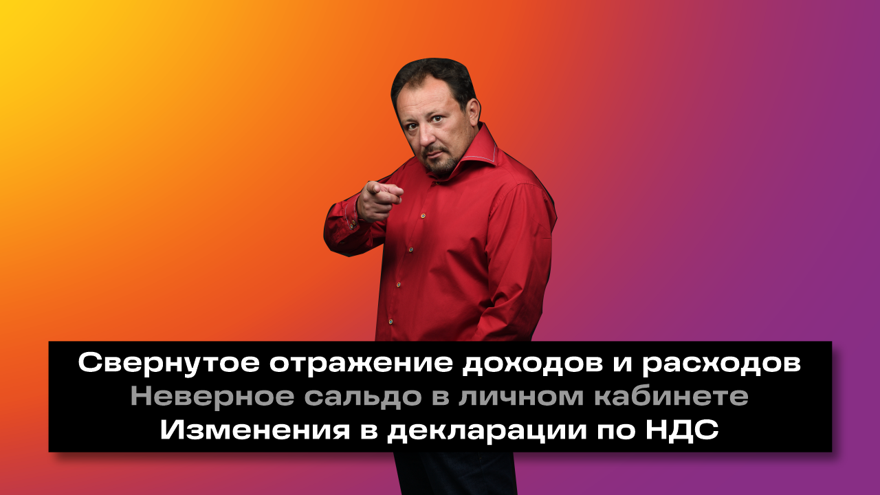 СВЕРНУТОЕ ОТРАЖЕНИЕ ДОХОДОВ И РАСХОДОВ / НЕВЕРНОЕ САЛЬДО В ЛИЧНОМ КАБИНЕТЕ / ИЗМЕНЕНИЯ В ДЕКЛАРАЦИИ