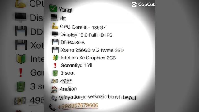 ? Yangi Hp Core i5-1135G7. Karobka bor. Viloyatlarga yetkazib berish bepul.+998978376611 смотреть онлайн