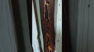 Покраска брашированной сосны.