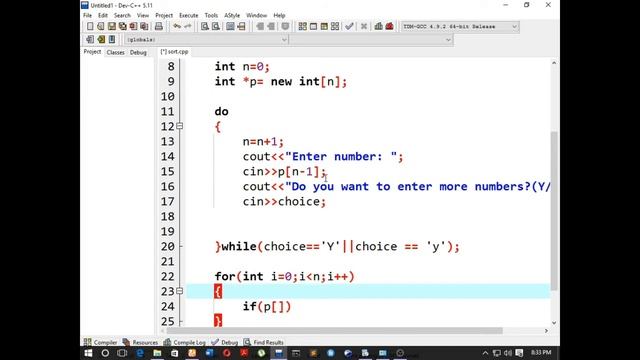 C++| Sorting | Dynamic array of numbers. смотреть онлайн