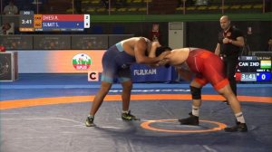 1/4 FS - 125 kg: A. DHESI (CAN) v. S. SUMIT (IND)