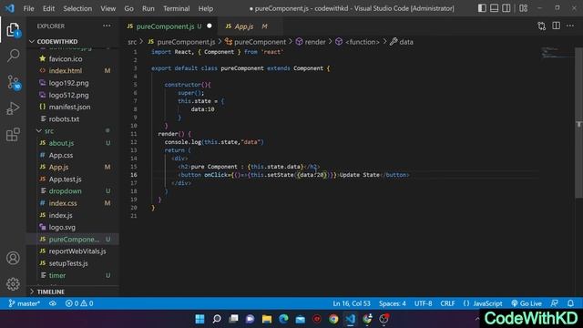 Pure component in ReactJs