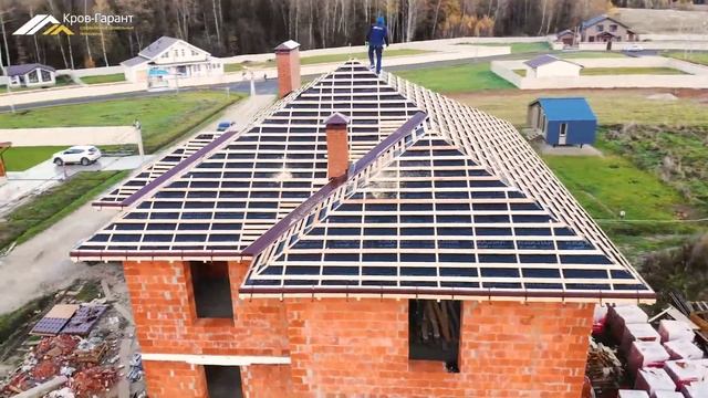 Строительство скатной кровли. Монтаж металлочерепицы. смотреть онлайн