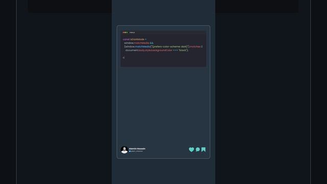 How to detect dark mode in javascript