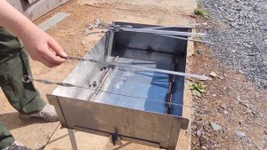 Мангал из нержавеющей стали своими руками, компактный.