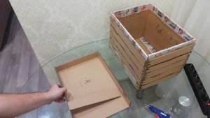 СУПЕР ЯЩИК из картона своими руками: мк /СУНДУК / КАК СДЕЛАТЬ КРАСИВЫЙ ЯЩИК ИЗ КАРТОНА