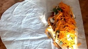 Шаурма с печенью и овощами/Shawarma/شاورما