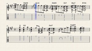 ANTONIO CARLOS JOBIM   TRISTE Guitar Solo arr  with TABS SHEET MUSIC