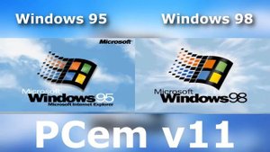 Windows 95 vs Windows 98 Startup - PCem v11