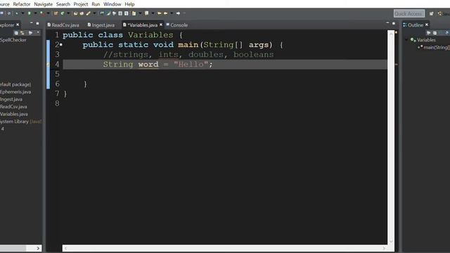 123Java #2: Understanding Variables and Types (String, int, double, boolean) смотреть онлайн