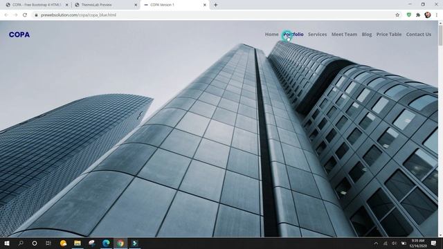 COPA: Free Bootstrap 4 HTML5 Business Website Template смотреть онлайн