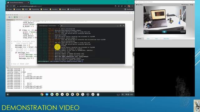 Python Communication Programming between Chromebook & CM-150 robot