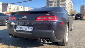 Холодный запуск Chevrolet Camaro V 2013 3,6 RS. Работа заслонок на выхлопе от Camaro Zl1