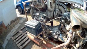 Мощный компрессор для пескоструя из движка от ЗАЗ.