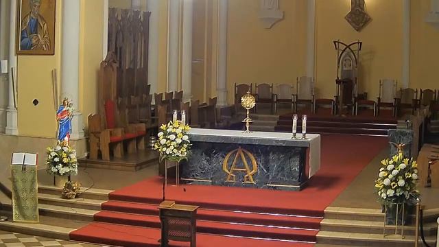 08.10.2021 Поклонение Пресвятым Дарам в 18:00, Св. Месса в 19:00 смотреть онлайн