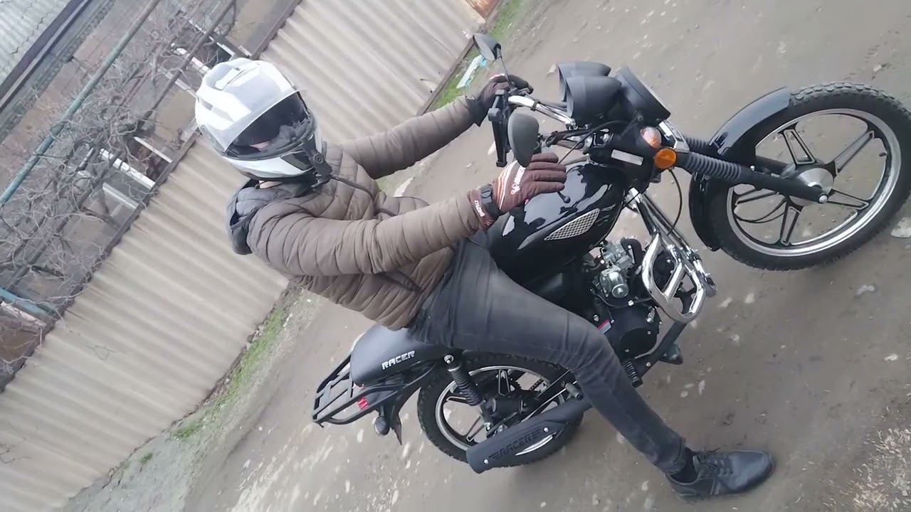 Зимняя покатушка на 125 альфе после двухмесячного простоя. смотреть онлайн