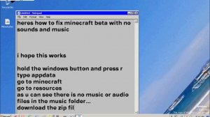 how to fix minecraft ALPHA/BETA no sound problem