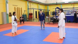 Карате сётокан. Краевые соревнования по карате ВБЕ. 12 декабря 2021. Девочки 11 лет. Кумите - 02.