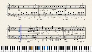 Fox song (Alisa song), from Tiny Bunny (Зайчик), piano sheet.