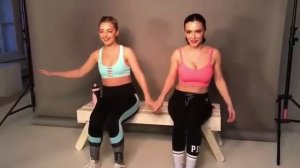 Катя Кищук и Ольга Серябкина на спорте!