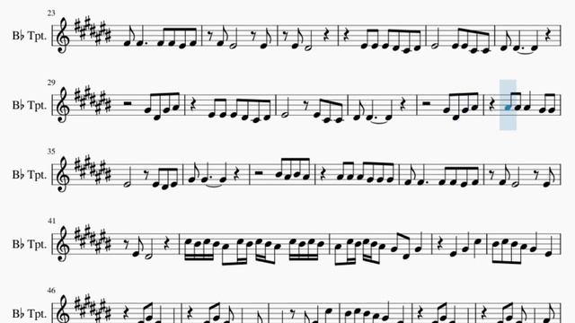 Trumpet Sheet Music: How to play Mary On A Cross by Ghost