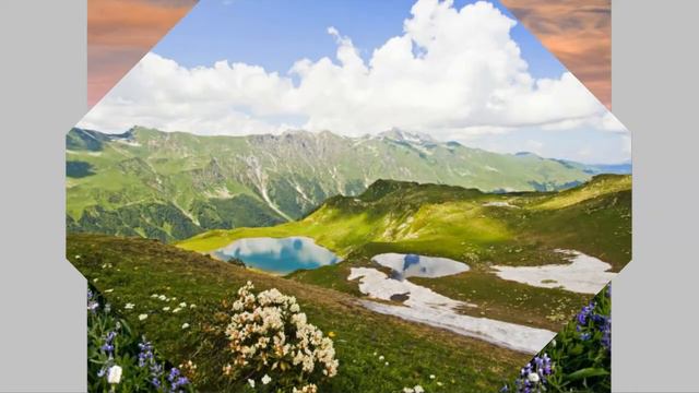 Альпийские пейзажы, красивая музыка, пение птиц. Alpine landscapes, beautiful music, birdsong