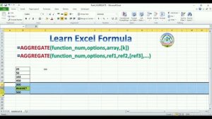 How to use Aggregate formula in Microsoft Excel | How to Skip error cell using excel formula