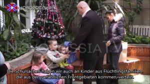 Die Geschenke an die Kinder in Donbass von der deutschen gemeinnützigen Organisation