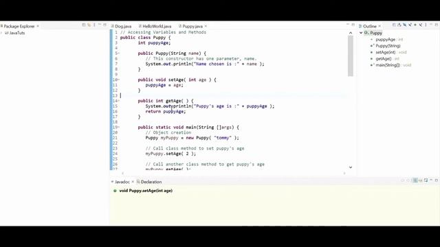 Accessing Instance Variables and Methods  | Java For Beginners | EduTut | Learn Easily in Tamil