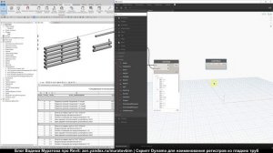 Dynamo. Пример работы: создание скрипта для наименований регистров из гладких труб | Блог Муратова