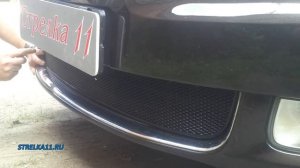 Защита радиатора Premium для SKODA SUPER B 2009-2013г.в. (Черный) - strelka11.ru