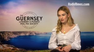 Lily James on the Downton Abbey Reunion in The Guernsey Literary and Potato Peel Pie Society