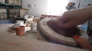 КАК Я ДЕЛАЮ ЦВЕТОЧНЫЙ ГОРШОК  ИЗ ШАМОТНОЙ ГЛИНЫ