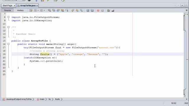 Learn Java IO: Copy from a Typical String Array to a File in bytes смотреть онлайн