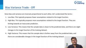 Bias Variance Tradeoff | Bias and Variance in Machine learning | Great Learning