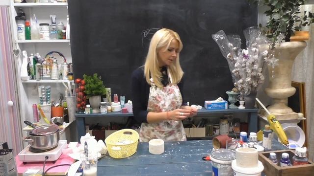 Винтажный подсвечник из пенопласта и стакана своими руками