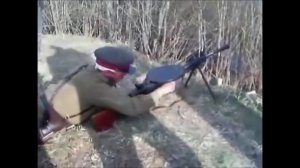 Стрельба из пулемёта ДП-27 СХП холостыми патронами