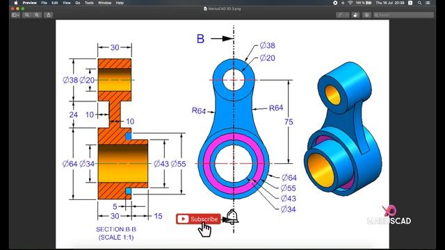 AutoCAD | 3D Tutorial for Beginners | Exercise 3 смотреть онлайн