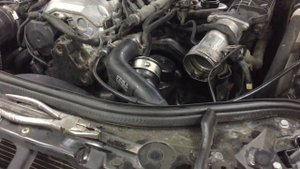 Mercedes E270 W211 power steering pump replacement...