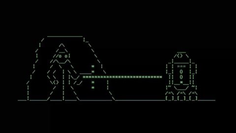 ASCII Star Wars with added 8-bit audio