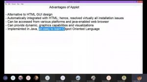 Advantages and Limitations of Applet